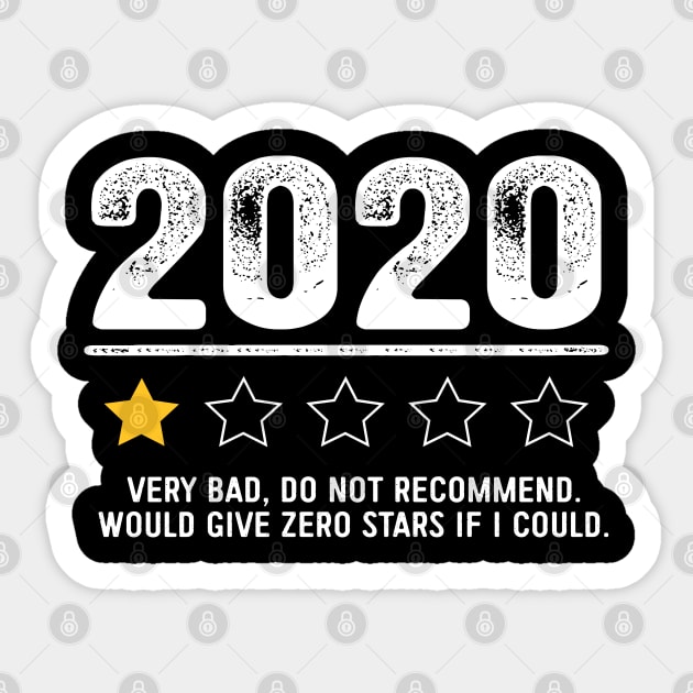 2020 1 Star Review Very Bad Do Not Recommend Sticker by Dailygrind